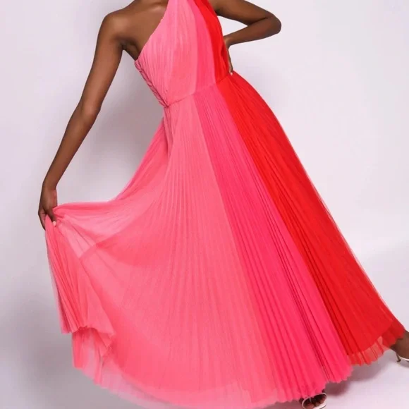 Anthropologie Hutch Tarina One-Shoulder Tulle Maxi Dress Sz 18 W - Picture 1 of 11